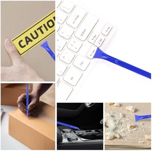 Car Crevice Cleaning Tool, 9 Pieces No-Scratch Plastic Scraper Tool for Tight Spaces, Multi-Use Small Paint Scraper Tool Sticker Remover for Kitchen, Crevices, Food, Paint, Labels, Oil Stains, Dirt - Image 7