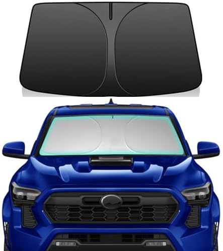 Windshield Sun Shade for 2016-2026 Toyota Tacoma SR SR5 TRD Sport TRD Off‑Road Trail Special Edition Limited TRD Pro Pickup Sunshade 240T Custom Fit Front Windshield Sunshade by Unknown