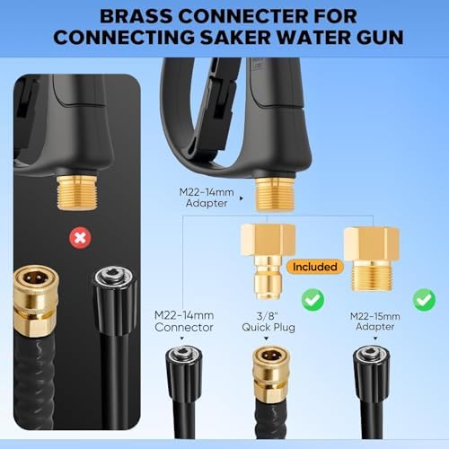 Saker Foam Cannon Dual Connector Accessory for Pressure Washer Kit - Image 4