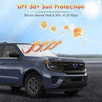 for Windshield Sunshade Umbrella for 2025 Ford Expedition, Custom Fit Windshield Sun Protector Cover, 6-Layer Heat-Resistant Fabric, Ultra-Strong Fiberglass Frame (for 2025+ Ford Expedition) - Image 3