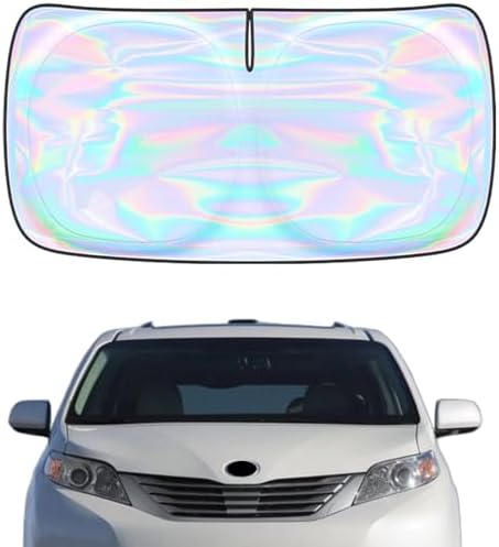 Windshield Sun Shade for Toyota Sienna 2011-2020 - 4 Layers Sunshade Compatible with Toyota Sienna Foldable Front Window Sunshade Sun Visor Protector Block UV Rays Keep Your Car Cooler Car Accessories by Unknown