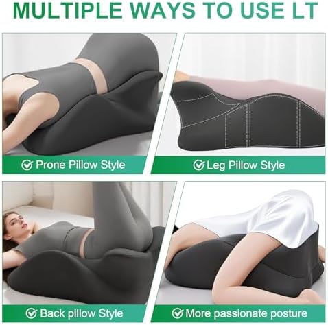 Extra-Large 27° Degree Memory Foam Ergonomic Prone Couples Pillow for Intimacy - Image 5