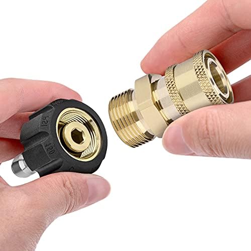 Pressure Washer Quick Connect, M22-14MM To 1/4 Inch Adapter Fittings, 2 Set - Image 5