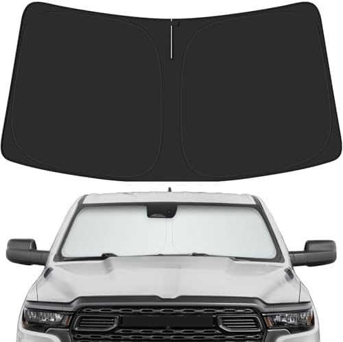 Car Windshield Sun Shade for Dodge 2010-2025 2026 RAM 2500 3500 Accessories (OEM Design) Reflective Foldable Heat Insulation Sunshade for Ultimate Protection by Unknown