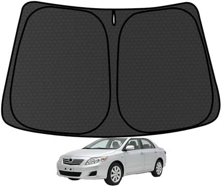 Corolla Customized Windshield Sun Shade for 2014 2015 2016 2017 2018 2019 Corolla (Not for Corolla Cross) Front Window Sunshade Visor Protector Foldable Blocks UV Rays Keep Car Cooler Accessories by aatoppus