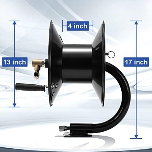M MINGLE Pressure Washer Hose Reel 100ft x 3/8" / 150ft x 1/4", 4000 PSI - Image 3