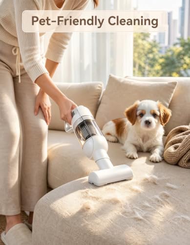 Handheld Vacuum Cleaner, 20000 Pa Car Vacuum Cordless White - Image 6