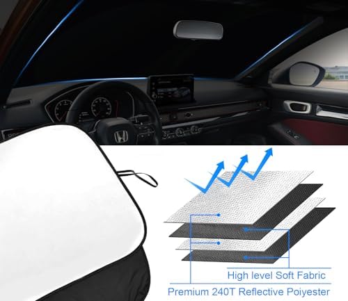 Foldable Front Windshield Sunshade fit for Honda Civic 2022-2024 - Image 5