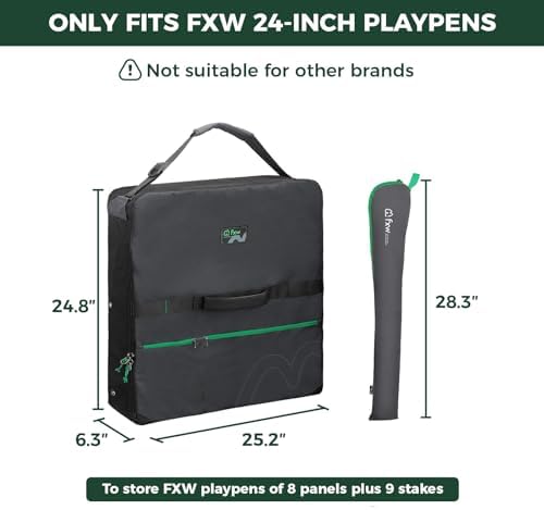 FXW Dog Playpen Storage Bag, Designed for RV Trips, Black, 1 Pack | Fits FXW Pens Only(24" H 8 Panels & 9 Stakes), Comfortable Carry, Neat Storage, Wear-Resistant, Patented - Image 3