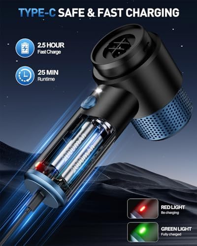 CFBF Handheld Car Vacuum Cordless Rechargeable, 15000PA Mini Vacuum Cleaner - Image 6