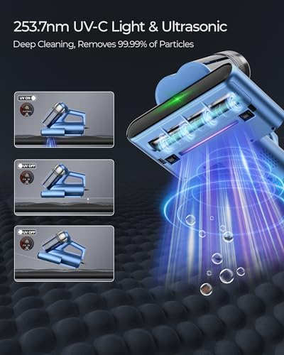 Teant Bed Mattress Vacuum, 18 kPa & Green Light Dust Detection, MV-Grey - Image 5