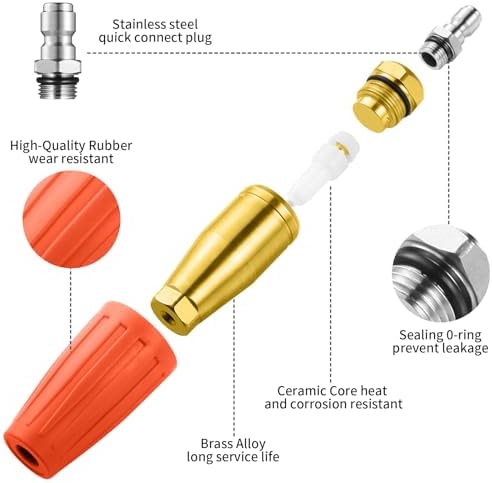 4000 PSI Orange Turbo Nozzle Pressure Washer with 7 Tips - Image 4