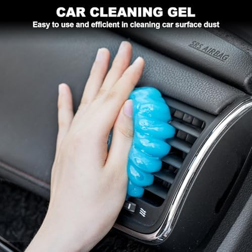 ThinkLearn Car Detailing Kit Brush Set with Cleaning Gel, Car Accessories - Image 3