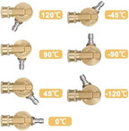 Pressure Washer Pivoting Coupler Kit - 240 Degree Rotation, Includes Gutter Cleaner Attachment, 7 Spray Nozzle Tips with Holder,1/4" Quick Connect - 4500 PSI - Image 3