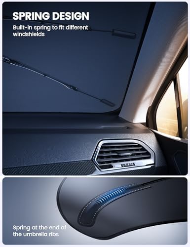 F150 2021-2025 Foldable Car Windshield Sunshade Umbrella UV Block Coating - Image 4