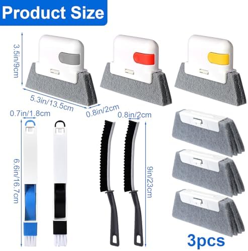 XANGNIER Window Track Cleaning Tools,Window Sill Cleaner Tool Kit,10 Pcs - Image 7