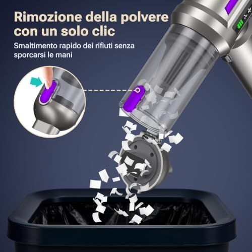 Yomile Mini Vacuum Cleaner, 2 in 1 27000PA Brushless Car Vacuum Air Duster 9000mAh Battery Air Blower Wireless Handheld Vacuum for Car,Office and Home - Image 6