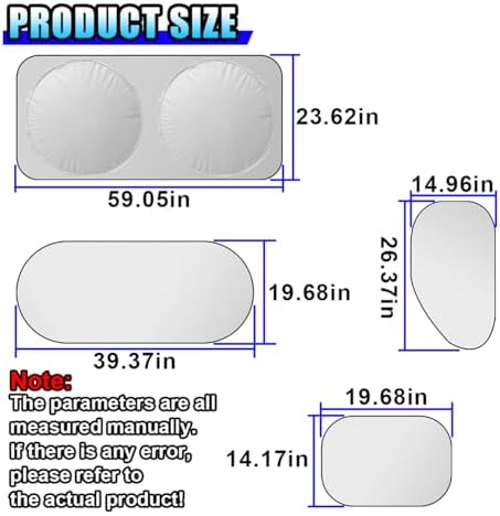 6PCS Reflective Car Windshield Sun Shade - Image 2