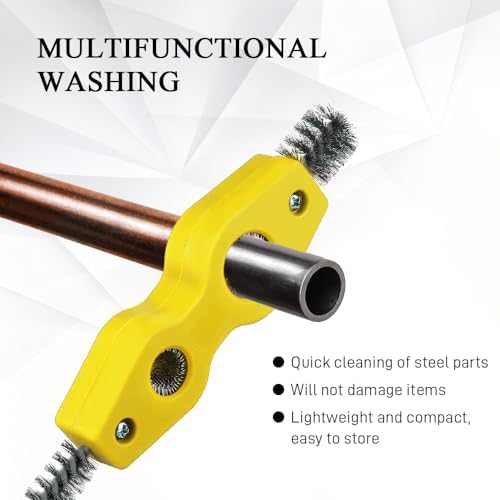 4 in 1 Car Battery Cleaning Brush, Battery Terminal Cleaner, Anti-Rust Auto Battery Cleaner with Steel Wire, Car Accessories Vehicle Machine Parts Clean Tools for Most Vehicles (Yellow) - Image 3