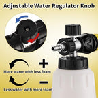 FENG PAI Foam Cannon for Pressure Washer with Dual-Connector Accessory, 7 Power Washer Sprayer Nozzles, 1/4" Quick Connect Double Tip Attachment Soap Bottle Sprayer Soap, 3600 PSI (White) - Image 2