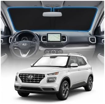for Hyundai Venue Sun Shade Windshield Cover - Custom Fit Outlander Accessories 2020-2024 2025 Sunshade Foldable UV Protection & Heat Shield Sun Visor Accessories by Unknown