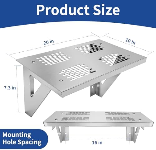Stainless Steel Pressure Washer Shelf - 20" X 10" - Image 2