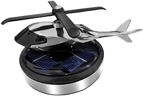 KITUREK Helicopter Solar Rotating Car Air Fresheners for Home Office Silver by KITUREK
