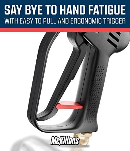 McKillans® Short Pressure Washer Gun with Replacement M22 Inlet - High Pressure Water Handle with 1/4” Quick Connector Coupler - Power Washer Gun Compatible with Foam Cannon - Car Wash Foam Gun - Image 5
