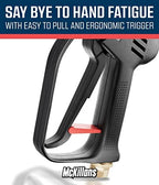 McKillans® Short Pressure Washer Gun with Replacement M22 Inlet - High Pressure Water Handle with 1/4” Quick Connector Coupler - Power Washer Gun Compatible with Foam Cannon - Car Wash Foam Gun - Image 5