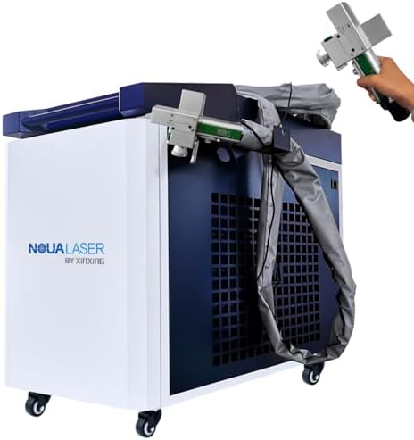US STOCK 1200w Laser Cleaning Machine Double Wobble 10 Cleaning Modes up to 300mm Handheld Laser Cleaner Machine Remover for Metal Rust Paint Oil Dirt Stains Coating (220V) by NOUALASER
