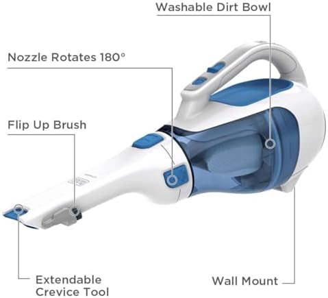BLACK+DECKER dustbuster Handheld Vacuum, Cordless Car Vacuum Portable 12V, with Rotating and Extendable Nozzle (HHVI320JR02) - Image 2
