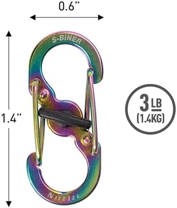 Nite Ize S-Biner MicroLock Stainless Steel - Micro-Sized Dual Carabiner for Keys, Pet Tags & Small Accessories - Center Locking Lever - Twist-to-Lock - Image 3