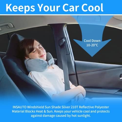 INSAUTO for Subaru Impreza Windshield Sun Shade Fit for Crosstrek Baja XV Crosstrek 2012-2025 Foldable Sunshade Car Sun Visor Cover Protector 210T Reflective Shade Blocks UV Rays Car Accessories L - Image 3