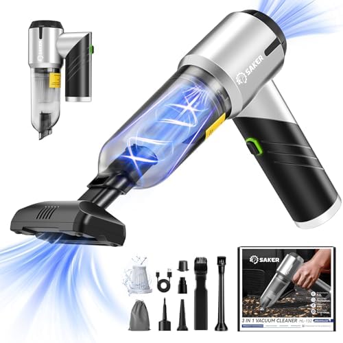 Saker Handheld Car Vacuum Portable Cordless17000Pa HL132 Black by Saker