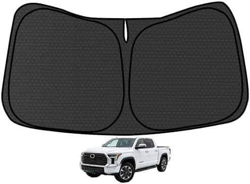 Tundra Customized Windshield Sun Shade for 2022-2025 2026 Tundra SR5 | Limited | Platinum | TRD Pro Front Window Sunshade Visor Protector Foldable Blocks UV Rays Keep Car Cooler Accessories by aatoppus