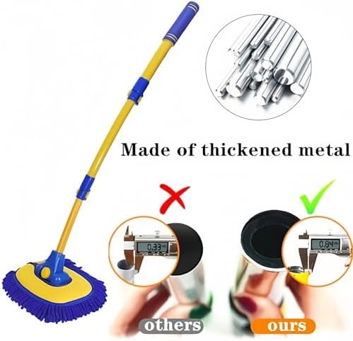 BMLEI Car Wash Brush with Long Handle, Cleaning Mop Car Wash Kit,Blue - Image 4