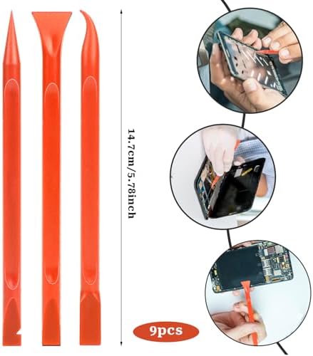 9 Pieces Plastic Scraper, No-Scratch Paint Scraper Tool Portable Car Crevice Cleaning Tool Multi-use Kitchen Scraper Small Sticker Remover for Tight Spaces, Crevices, Food, Labels, Oil Stains, Dirt - Image 4