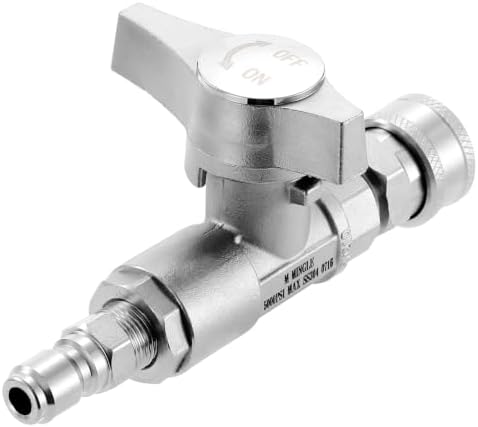 M MINGLE Ball Valve Pressure Washer, 3/8" Quick Connect Shut Off Valve by MMINGLE