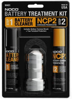 NOCO NCP2 M401 Battery Terminal Cleaning Kit with Battery Corrosion Preventative Spray, Battery Cleaner Spray, Battery Terminal Cleaning Brush, and Anti-Corrosion Washers by NOCO
