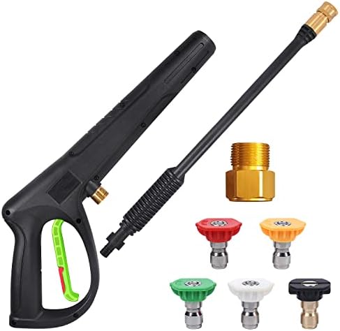 Pressure Washer Gun with Extension Wand M22-14 & M22-15 Fitting by Coyardor
