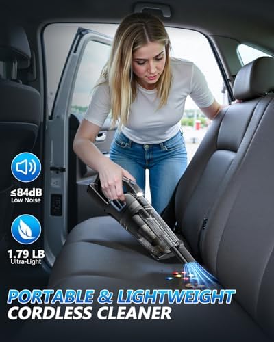BQYPOWER Handheld Vacuum Cordless Rechargeable, Hand Held Car Vacuum - Image 7