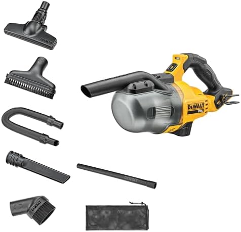 DEWALT 20V Handheld Vacuum Cordless, Car Vacuum with HEPA Filter, 6 Attachments and LED Light, High Performance Dry Only Small Shop Vac, Battery Not Included (DCV501HB) by Unknown