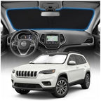 for Jeep Cherokee Sun Shade Windshield Cover - Custom Fit Cherokee Accessories 2014-2024 Sunshade Foldable UV Protection & Heat Shield Sun Visor Accessories by Unknown
