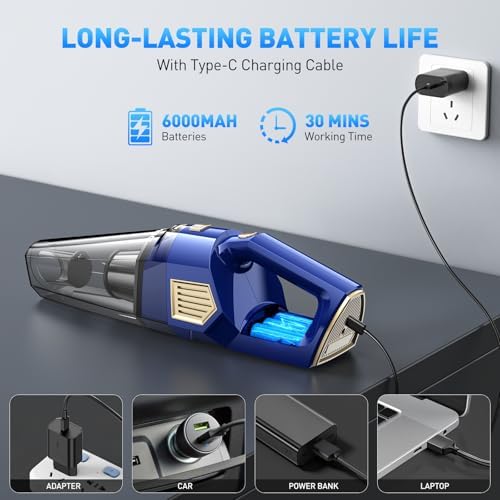 Handheld Vacuum Cordless Rechargeable, Hand Held Car Vacuum Cleaner - Image 6