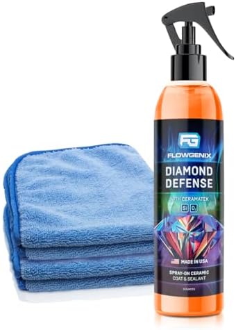 Ceramic Coating Cars & Motorcycles Spray - SiO2 UV Protect - 8oz by Flowgenix