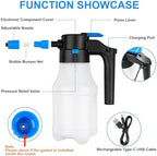Luney 1.5L Electric Foam Sprayer, USB Rechargeable, for Car Washing, Home - Image 4