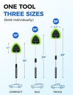 XINDELL Interior Windshield Cleaner Tool – Car Interior Window Cleaning Kit with Extendable Handle & 4 Microfiber Pads, Auto Wiper Inside Compact Windshield Brush for Car & Home Windows - Image 6