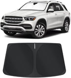 TINGLU Sun Shade for Mercedes GLE 350 450 2020-2024 2025 2026 Accessories Windshield Sun Shade Window Shade UV Rays Protection Sun Visor Cover with Steering Wheel Sunshade Storage Bag by TINGLU