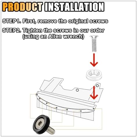 smilfuy 20PCS Aluminum Bumper Fender Washer Stainless Steel Bolts, Black - Image 5