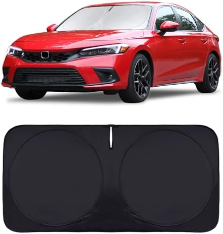Sunshade for Honda Civic 2022-2025 2026 Sun Shade, Front Window Sun Visor Windshield Cover Custom Fit Civic (Not for 2022 Sport) Sedan, LX, EX, EX-L,Touring Keep Cool Car Accessories Blocks UV Rays by INSAUTO